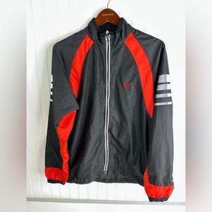 Vintage Men’s Nike Windbreaker Jacket Black Red Size Medium Excellent